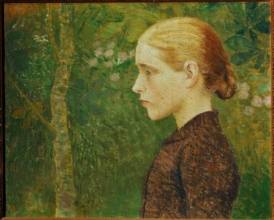 Aristide Maillol / Portrét busta selské dívky, 1891, Olej na plátně, 46 × 55 cm od Aristide Maillol