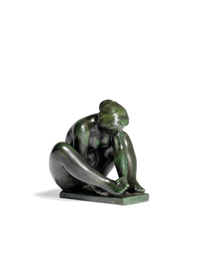 Přikrčená Dívka Drží Jednu Nohu od Aristide Maillol