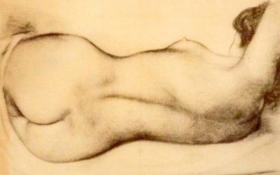Náčrt ležící nahé ženy od Aristide Maillol