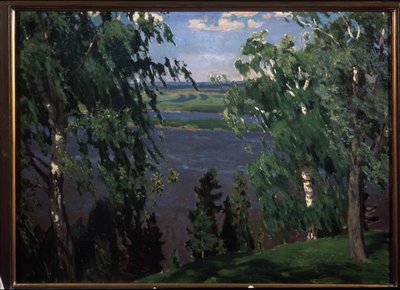 Zelený šum. Obraz Arkadi (Arkady) Alexandrovič Rylov (1870-1939), olej na plátně od Arkadij Aleksandrovic Rylov