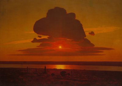 Rudý západ slunce na Dněpru, 1905-8. od Arkhip Ivanovich Kuindzhi