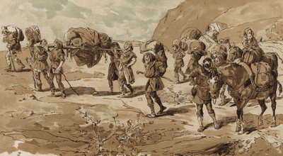 Stelivo, nosiče a naložené smečky, doba křížových výprav, 11. století od Armand Jean Heins