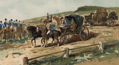 Postilions, kočár a poštovní kočár, Nizozemsko, 19. století od Armand Jean Heins