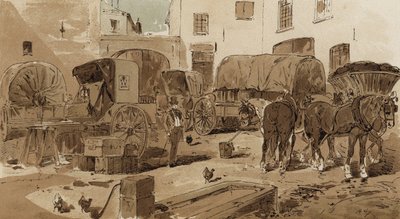 Kočár Royal Dutch Mail, kabriolet, vůz na víno a vůz na uhlí, 19. století od Armand Jean Heins