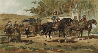 Dostavník a doprovod, Španělsko Nizozemsko, začátek 17. století od Armand Jean Heins