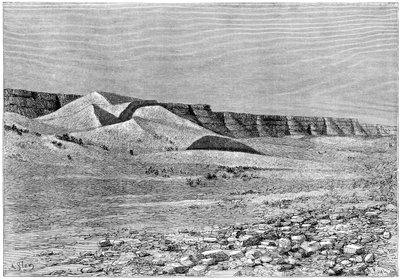 Cliffs of the Igharghar, odebrané ze severu Temassinin, c1890 od Armand Kohl