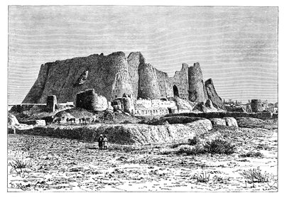 Zničená pevnost Veramin, Persie, Írán, 1895. od Armand Kohl