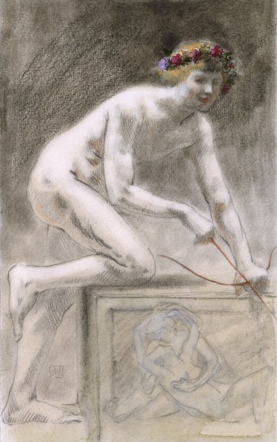 Eros (uhlí na papíře) od Armand Rassenfosse
