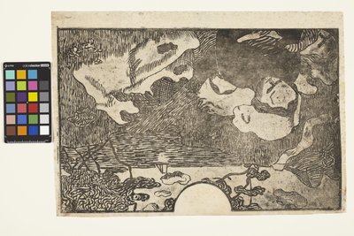 Dekorace Bretaň - letní den (Bretonský dekorace - letní den) c.1894 (cukr -lift aquatint) od Armand Séguin