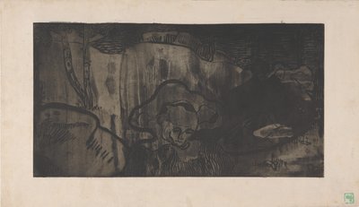 Decoration de Bretagne - Bretonnes au Bord de la Mer (bretaňská dekorace - Bretaňky u moře) kolem roku 1894 (lept, akvatinta a akvatinta s cukrem) od Armand Séguin