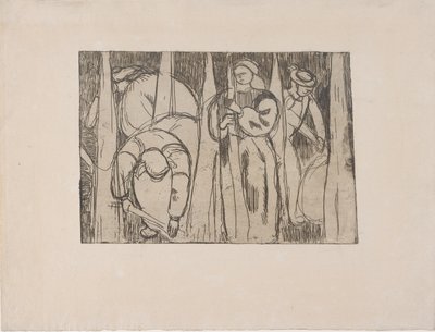 Les Rouisseuses (Sběrači lnu) 1893 (lept) od Armand Séguin