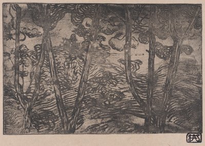 Stromy v noci, ca. 1894. od Armand Séguin