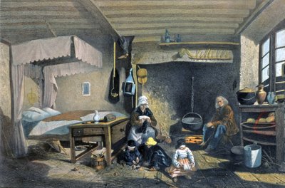 Interiér rolnického domu v Royat od Armand Theophile Cassagne