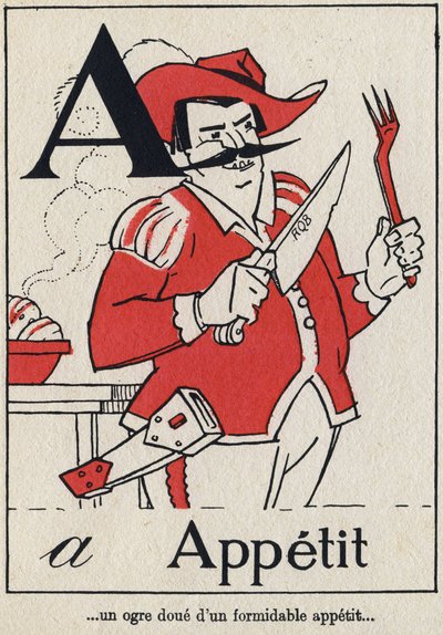 Písmeno A: "Appetit", v L