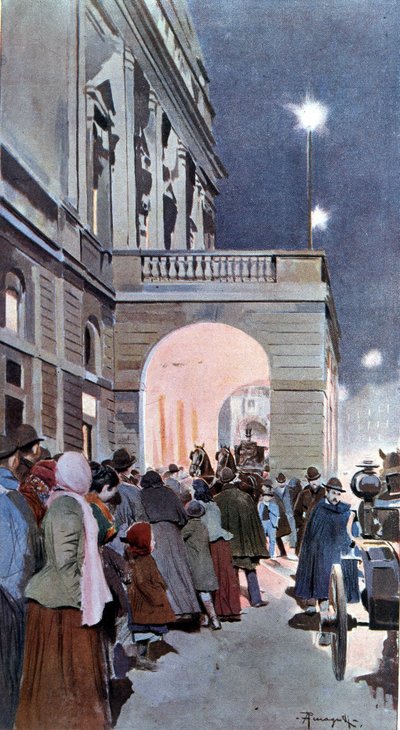 Zvědaví před Teatro alla Scala od Arnaldo Ferraguti