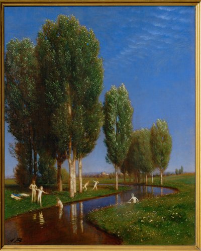 Ein Sommertag - Letní den... (malba na dřevě) od Arnold Böcklin