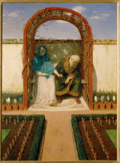 In der Gartenlaube - V altánu ... (malba na plátně) od Arnold Böcklin