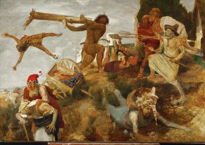 Orlandův boj proti loupežníkům ... od Arnold Böcklin