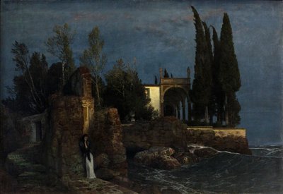 Vila u moře, asi 1877 (olej na plátně) od Arnold Bocklin