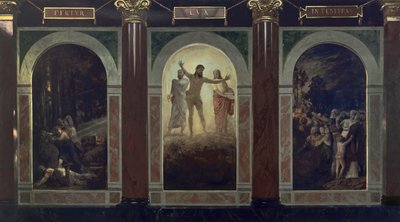 Fertur lux in tenebras (Návrh pro Slezské muzeum výtvarných umění ve Vratislavi) od Arnold Böcklin