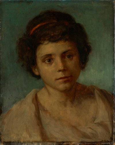 Hlava mladíka – Podle názoru pana Hanfstaengla a dr. Röthela se jedná o nesprávné přiřazení, neznámý autor (Mnichov), 19. století. od Arnold Böcklin