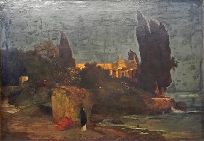 Vila u moře, verze I od Arnold Böcklin
