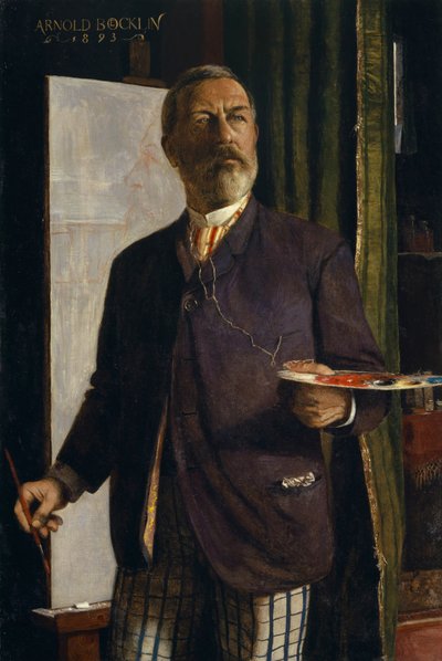 Autoportrét ve studiu, 1893. od Arnold Böcklin