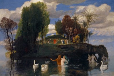 The Island of the Living, 1888 (olej na mahagonovém dřevě) od Arnold Böcklin