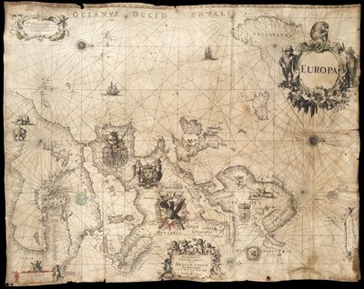Evropa; Pascaarte de Arnold Colom (1660) od Arnold Colom