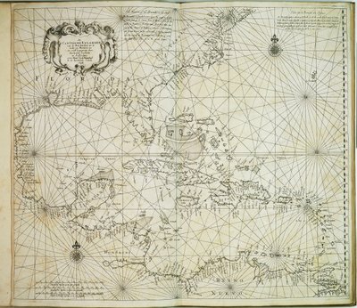 Carybsche Eylanden z Barbadosu do Mexického zálivu od Arnold & Colom Jacob Aertsz (1600 73) Colom
