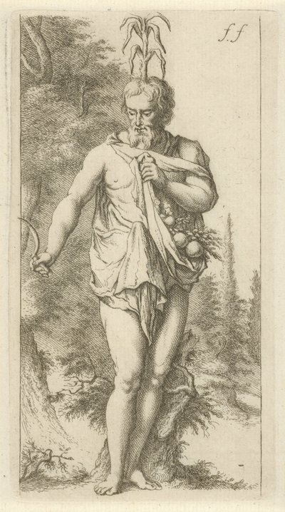 Priapus Scéna se sochami hříchu otevřena ve službách malířů, držitelů soch atd. (název série) od Arnold Houbraken