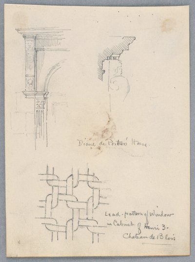 Architektonické detaily z domu Diane de Poitiers od Arnold William Brunner