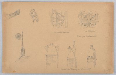 Architektonické detaily v Bourges od Arnold William Brunner