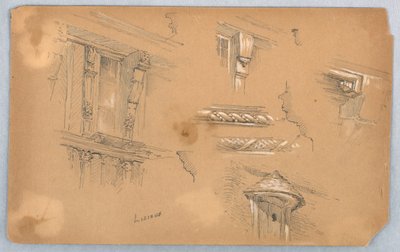 Architektonické detaily v Lisieux od Arnold William Brunner