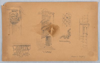 Architektonické detaily v Nevers od Arnold William Brunner