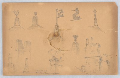 Architektonické detaily z Bourges od Arnold William Brunner