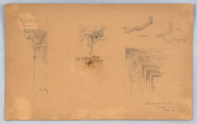 Architektonické detaily v Benátkách od Arnold William Brunner