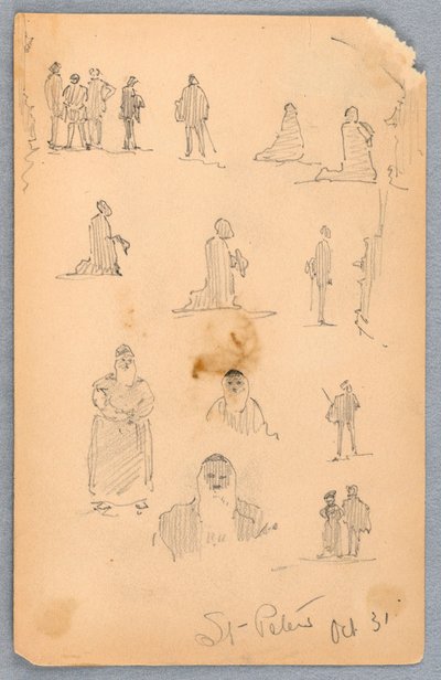 Figurové skici u svatého Petra od Arnold William Brunner