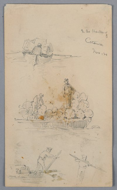 V přístavu Catania od Arnold William Brunner