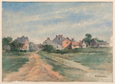 Krajina s domy od Arnold William Brunner