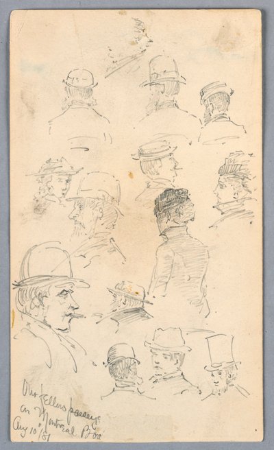 Náčrtky lidí na lodi Montreal od Arnold William Brunner