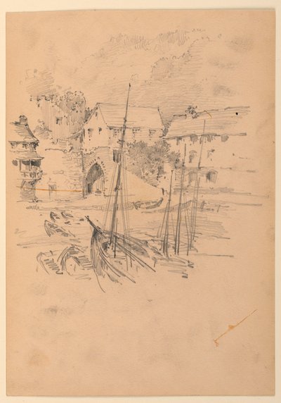 Malý rybářský přístav od Arnold William Brunner