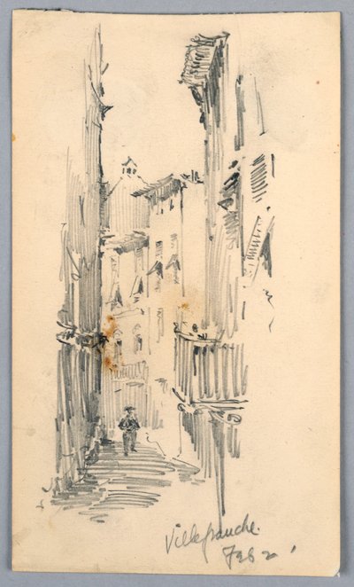 Ulice ve Villefranche od Arnold William Brunner