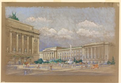 Studium pro Proposed Music and Arts Center, New York, NY od Arnold William Brunner