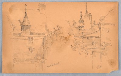 Dvě scény na Mont St. Michel a Vitré od Arnold William Brunner
