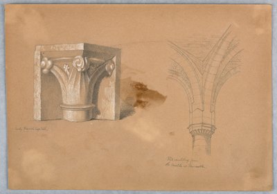 Dvě studie architektonických detailů od Arnold William Brunner