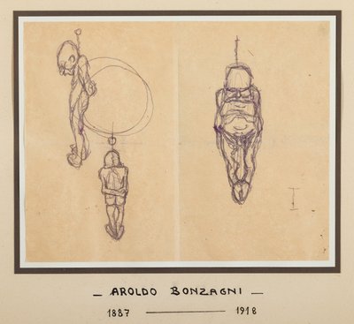 Oběšenec (indická tuš na papíře) od Aroldo Bonzagni