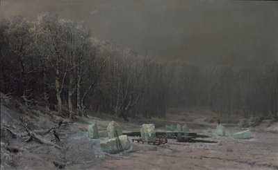 Zima. Štípání ledu od Arseniy Ivanovich Meshchersky