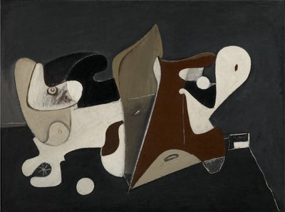 Nighttime, Enigma and Nostalgia, c.1933-34 (olej na plátně namontované na panelu) od Arshile Gorky