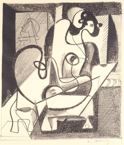Malíř a model (The Creation Chamber) od Arshile Gorky